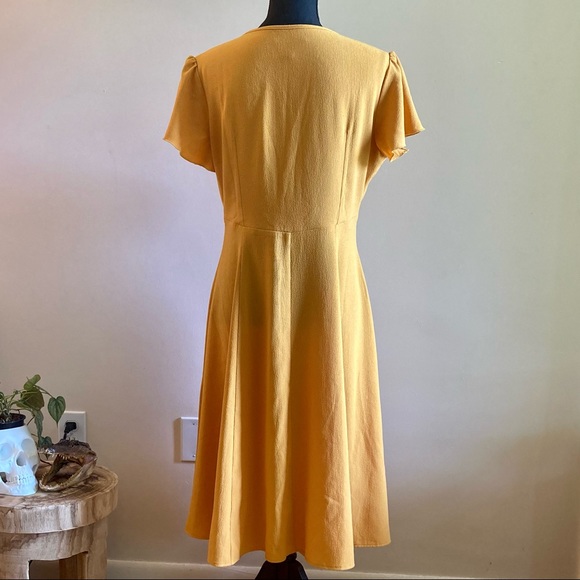 House of Foxy 40s Grable Tea Dress in Mustard - Picture 5 of 6